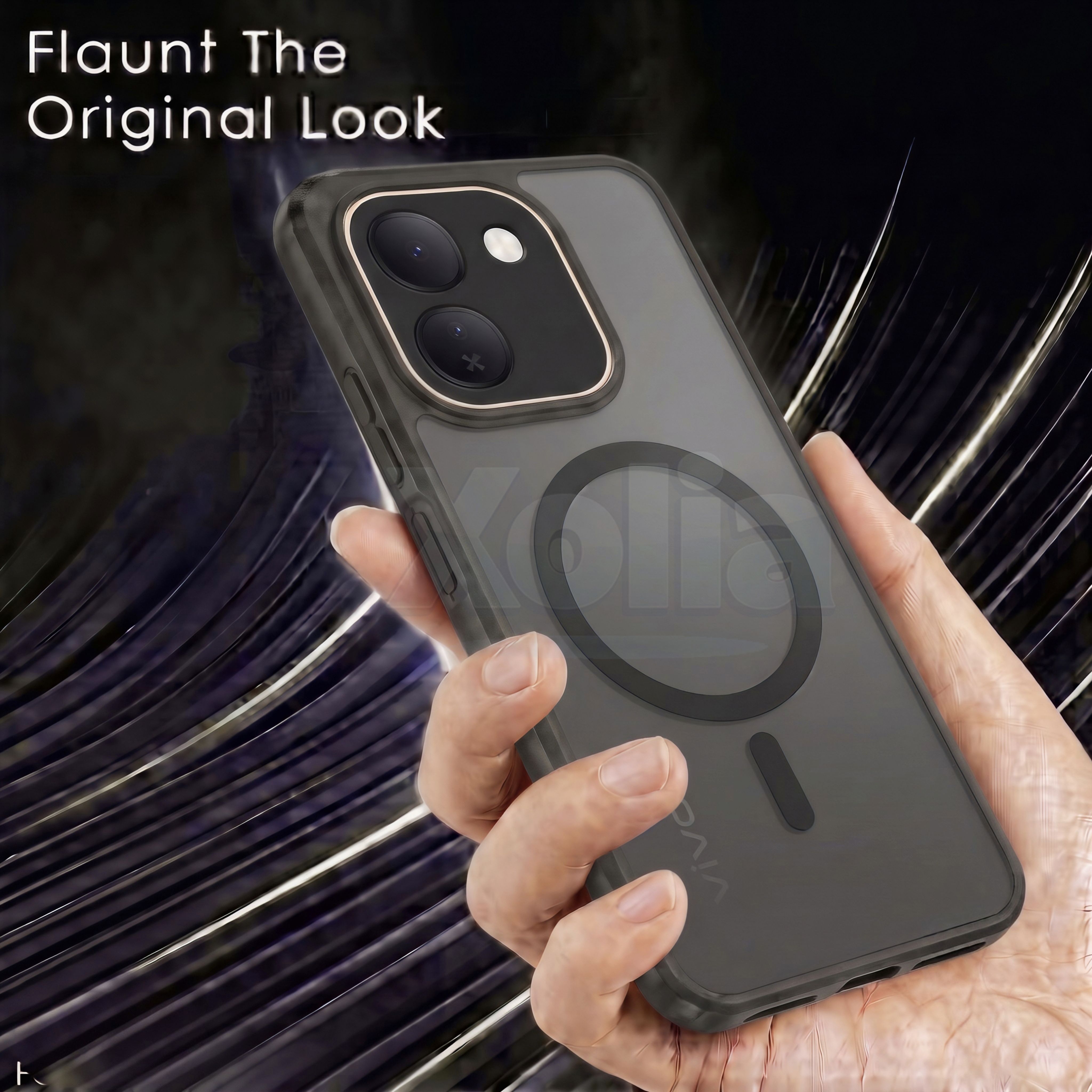 Xolia Back Cover for vivo S2 FE 5G (Black, Shock Proof, Polycarbonate, Silicon, Pack of: 1) — image 4 of 4