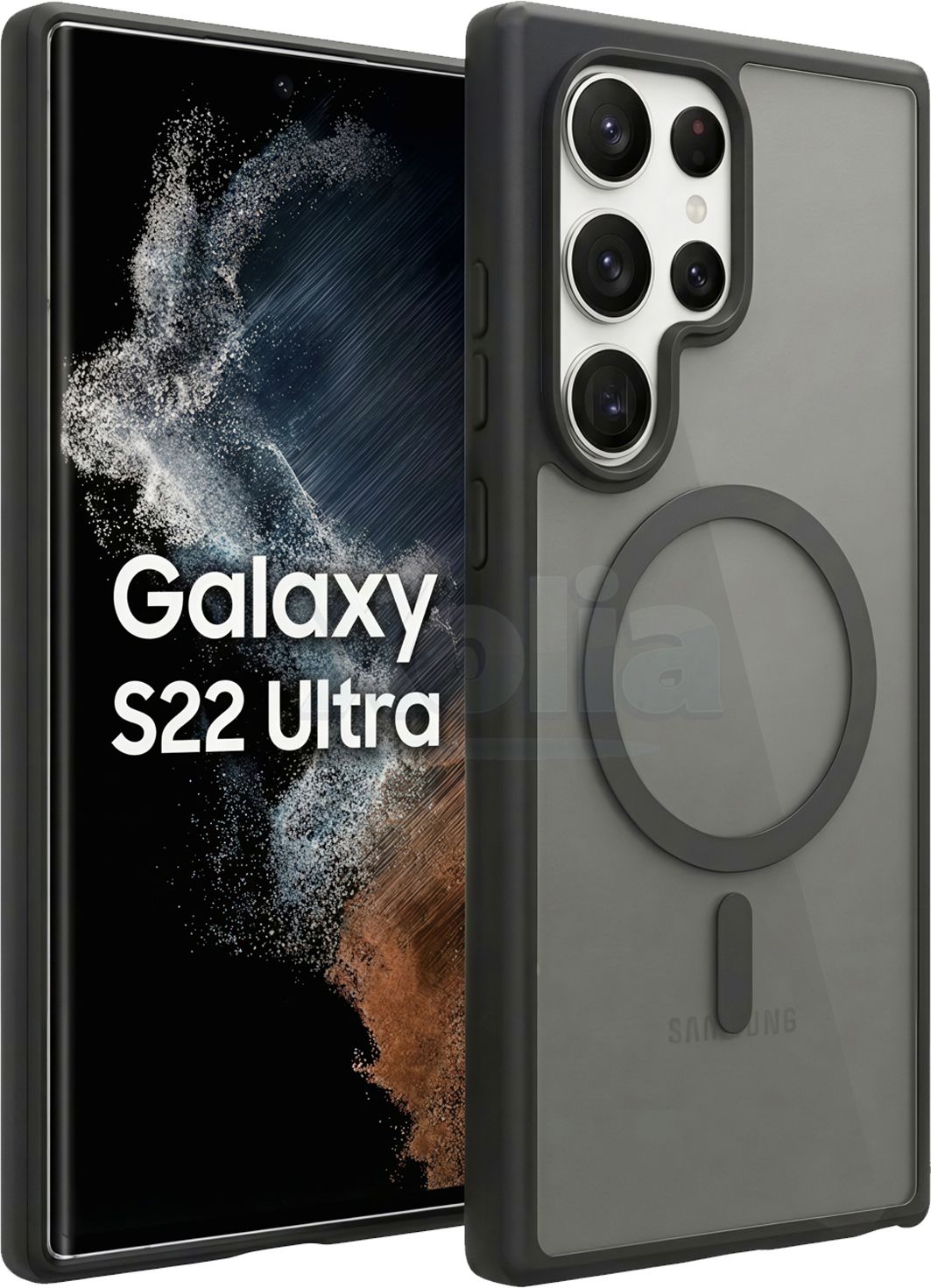 Xolia Back Cover for Samsung Galaxy S22 Ultra 5G (Black, Shock Proof, Polycarbonate, Silicon, Pack of: 1)