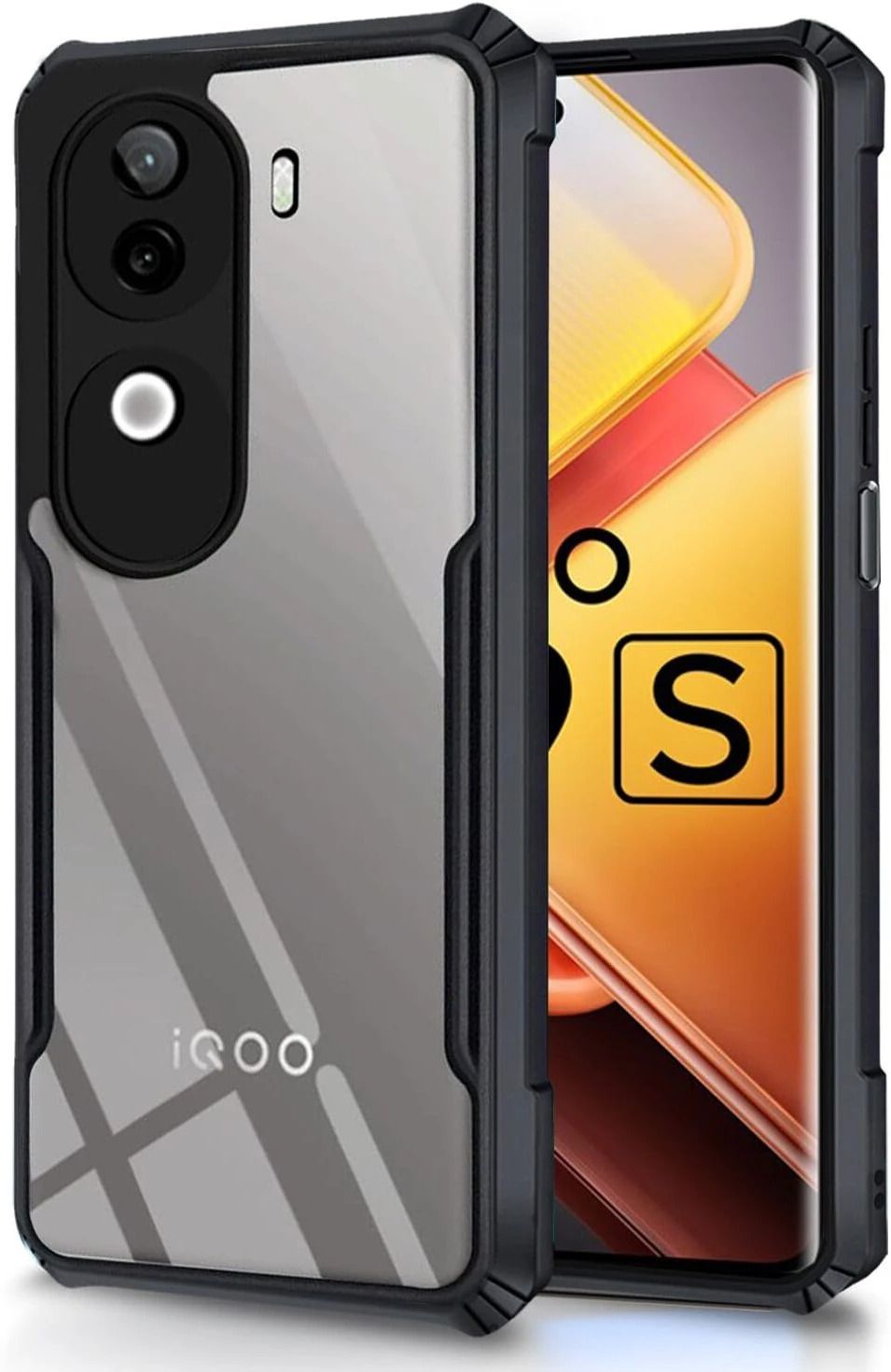 Black Border - Transparent Back iPaky Mobile Back Cover Case