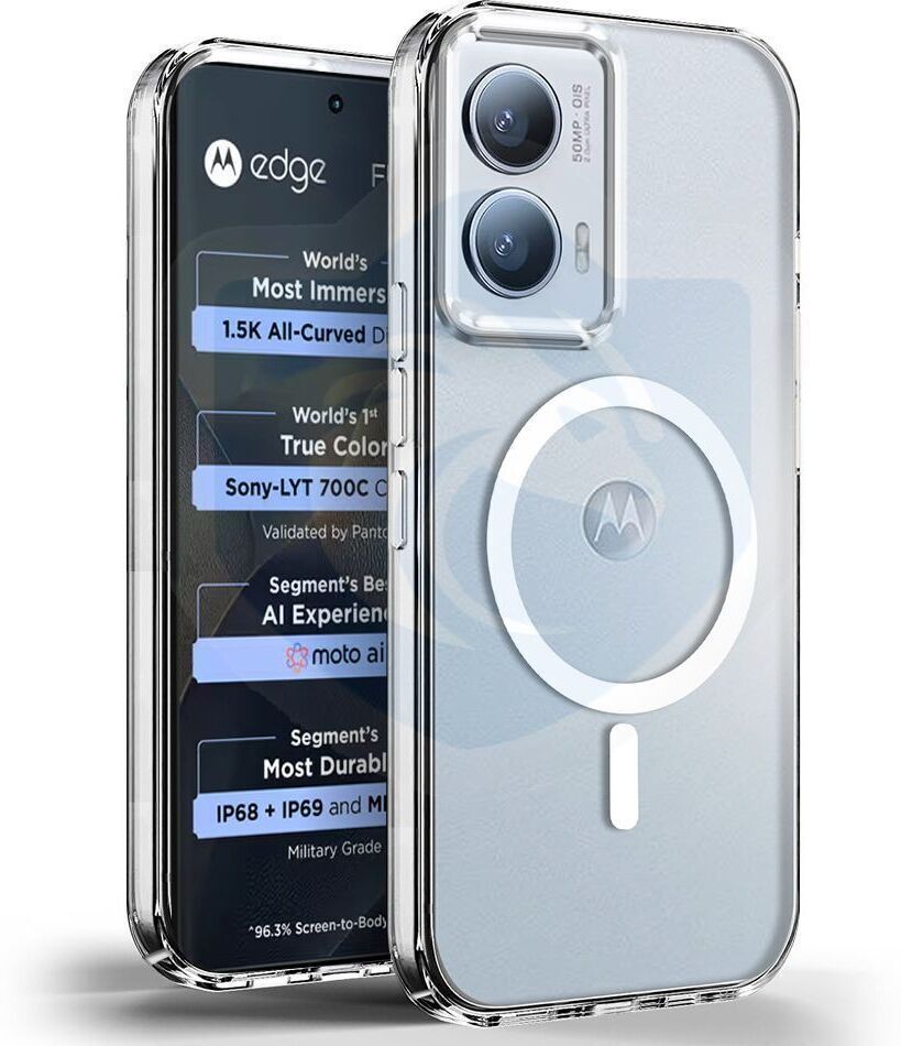 Micvir Anti Yellow Back Cover for MOTOROLA Edge 50 Fusion (Transparent, Anti-Yellow, Polycarbonate, Pack of: 1)