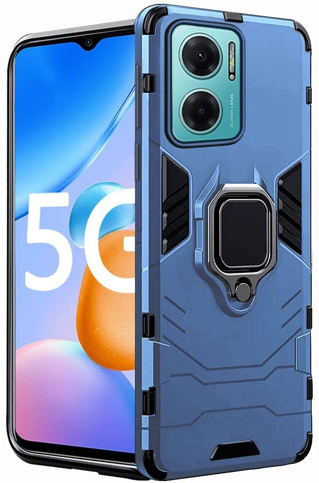 Micvir Back Cover for Redmi 11 Prime 4G (Transparent, Blue, Shock Proof, Pack of: 1)
