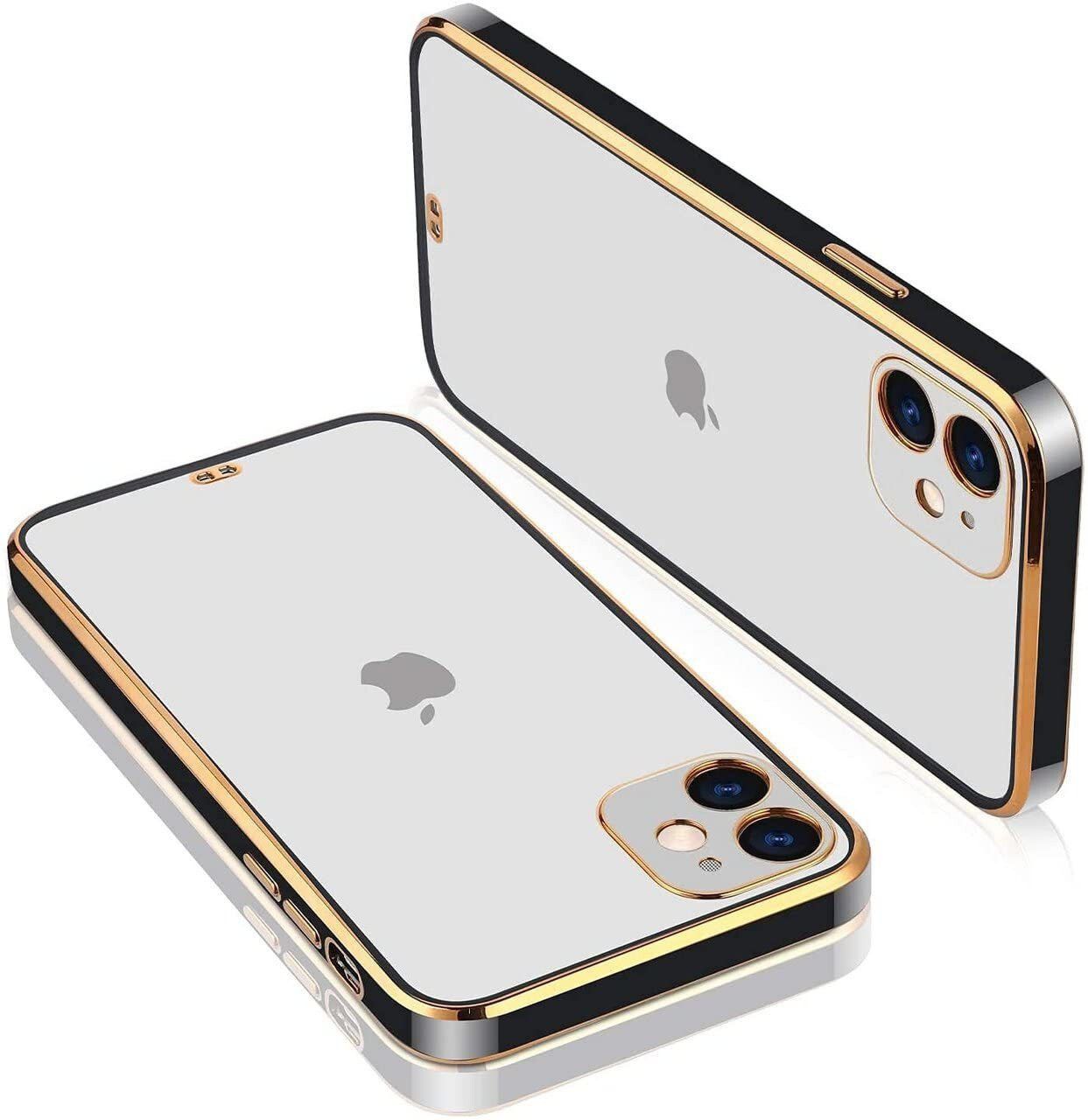 Micvir Back Cover for Apple iPhone 12 (Black, Silicon, Pack of: 1)