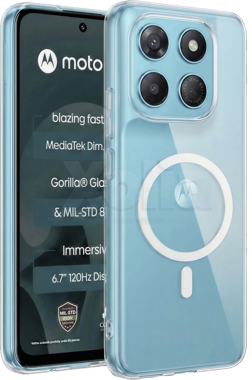 Xolia Anti Yellow Back Cover for Motorola G37 5G (Transparent, Anti-Yellow, Polycarbonate, Pack of: 1)