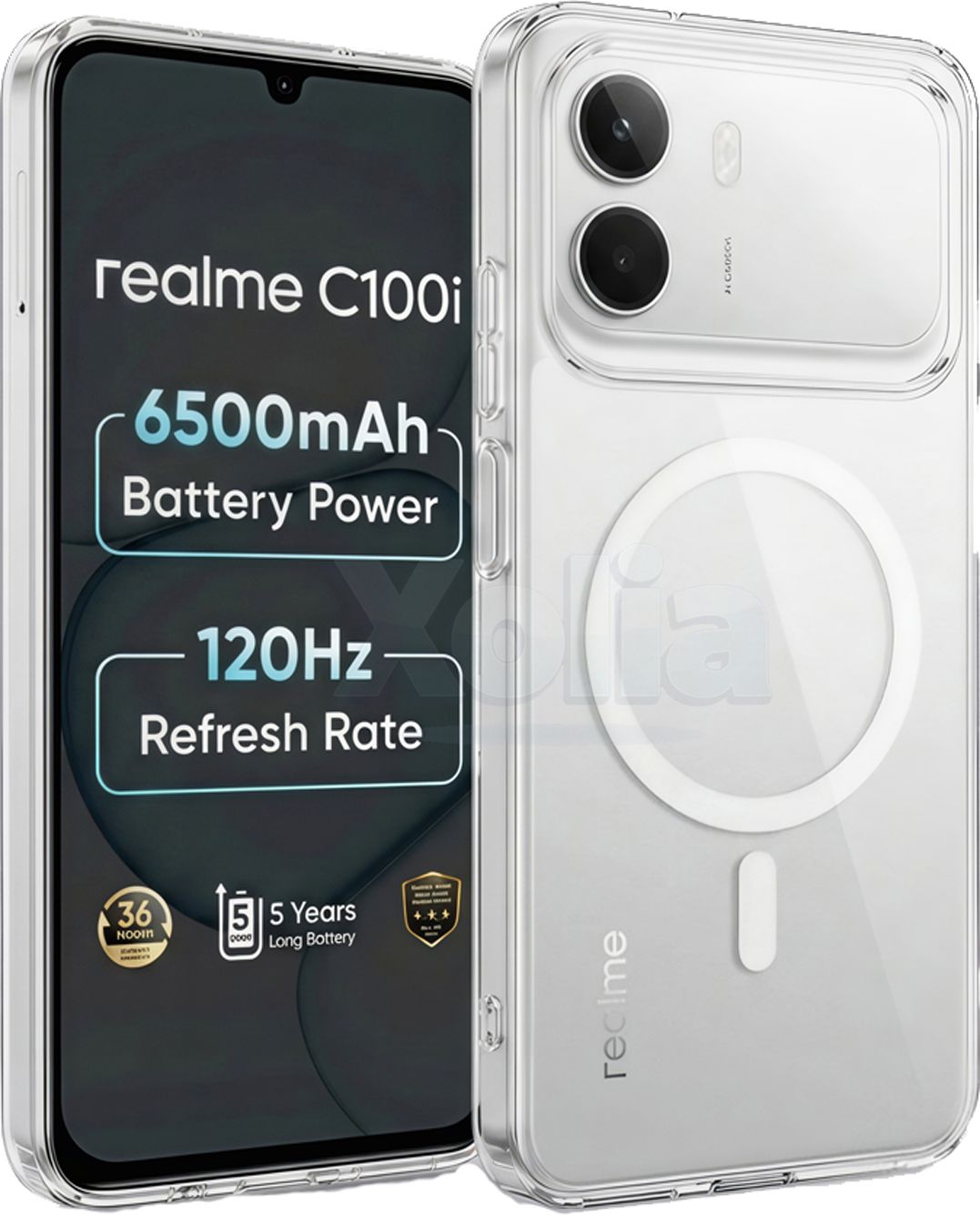 Xolia Back Cover for Realme C100i (Transparent, Shock Proof, Polycarbonate, Pack of: 1)