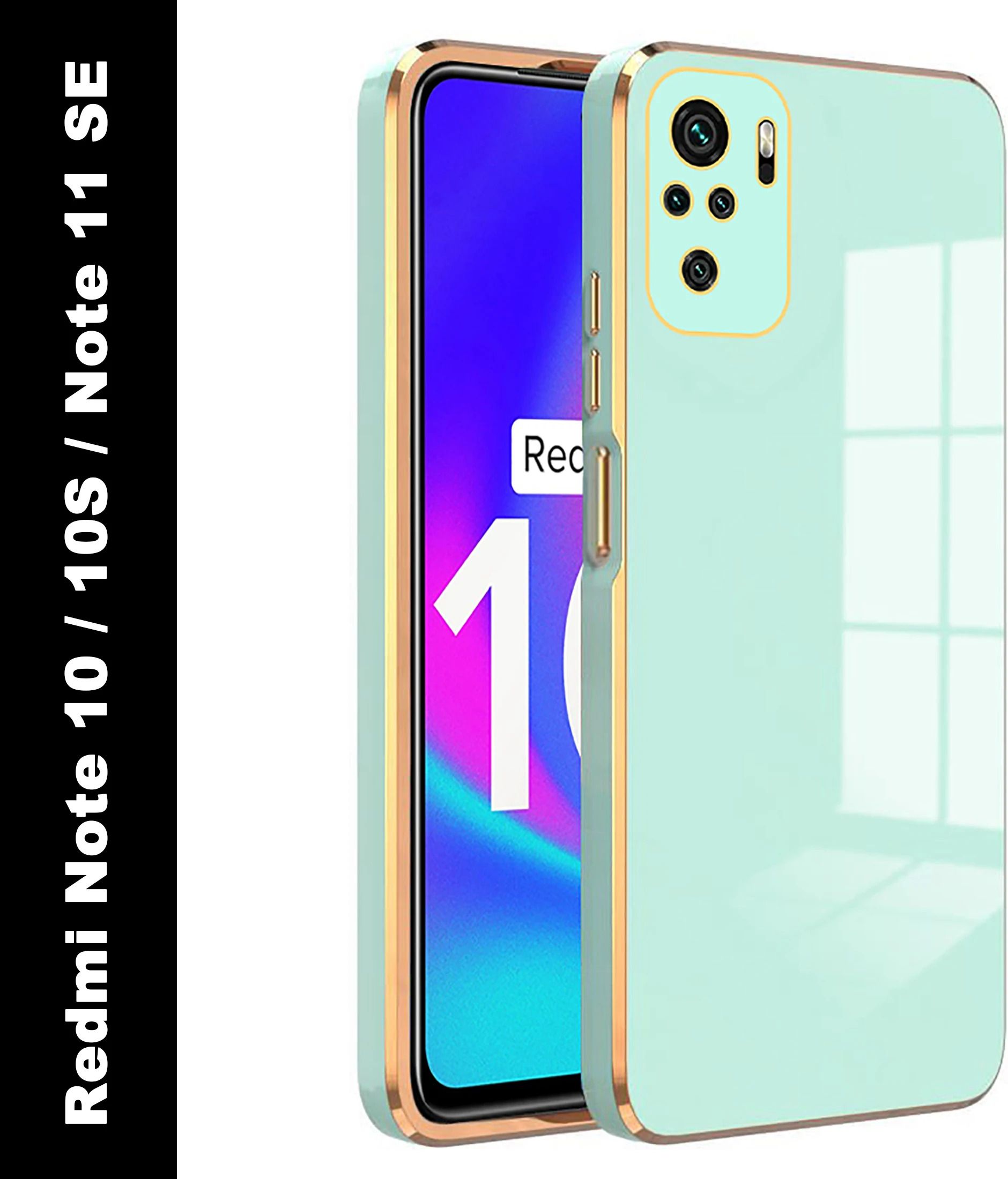 Micvir Back Cover for Mi Redmi Note 10, Mi Redmi Note 10S, Redmi Note 11 SE (Green, Silicon, Pack of: 1)