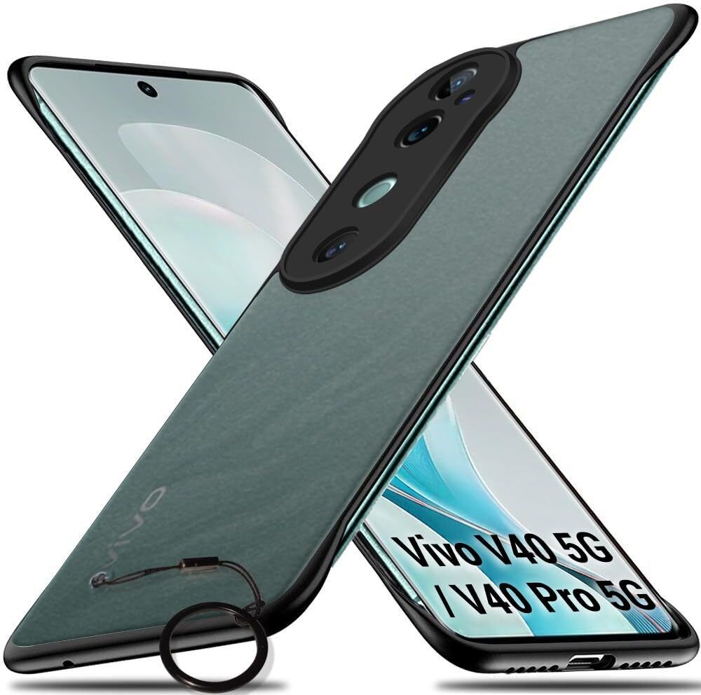 Micvir Back Cover for vivo V40 Pro 5G (Black, Plastic, Pack of: 1)