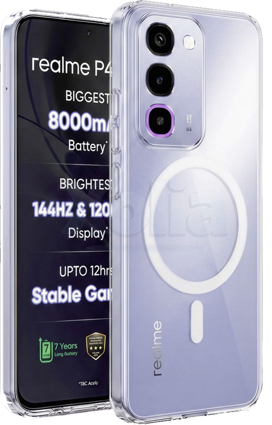 Xolia Anti Yellow Back Cover for Realme P4r 5G (Transparent, Anti-Yellow, Polycarbonate, Pack of: 1)