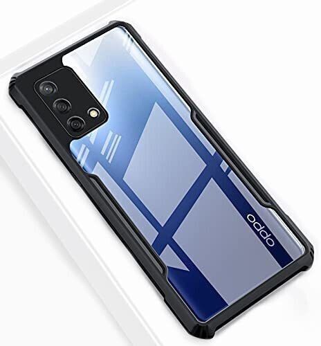 Micvir Back Cover for Oppo F19 (Transparent, Black, Shock Proof, Polycarbonate, Pack of: 1)