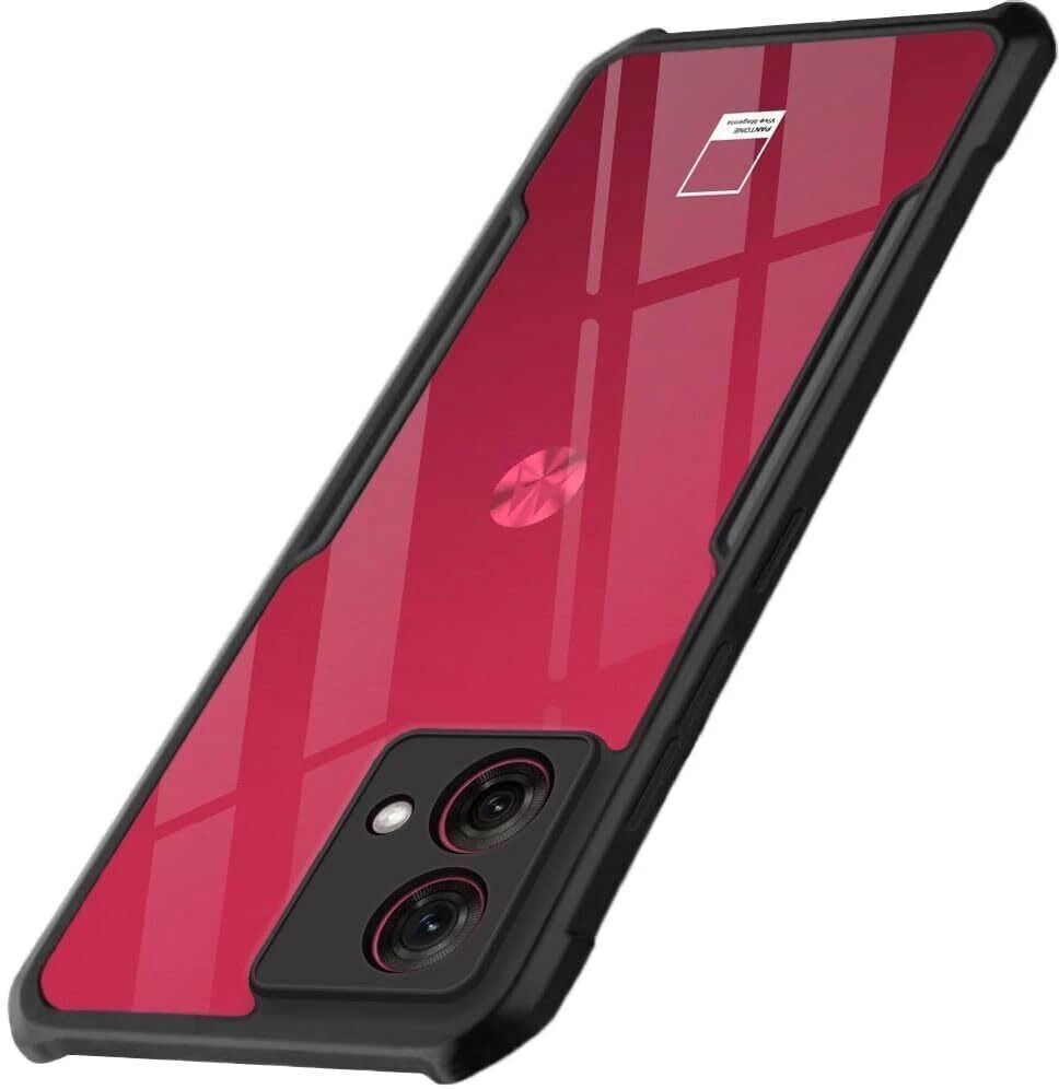 Micvir Back Cover for MOTOROLA g84 5G (Transparent, Black, Shock Proof, Polycarbonate, Pack of: 1)