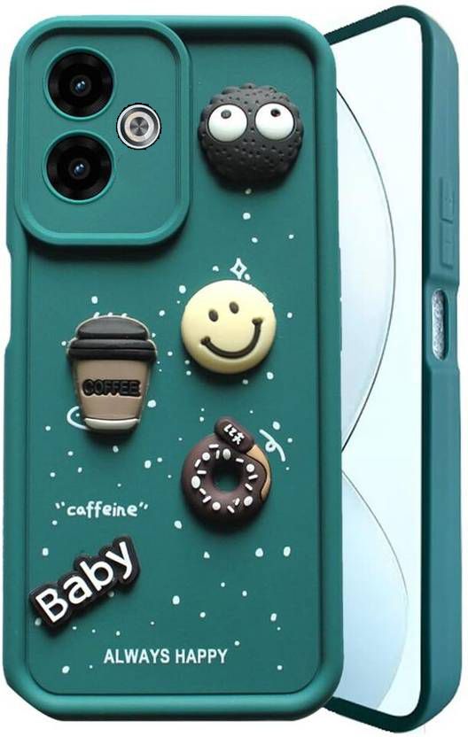 Micvir Back Cover for realme 13 5G (Green, Silicon, Pack of: 1)