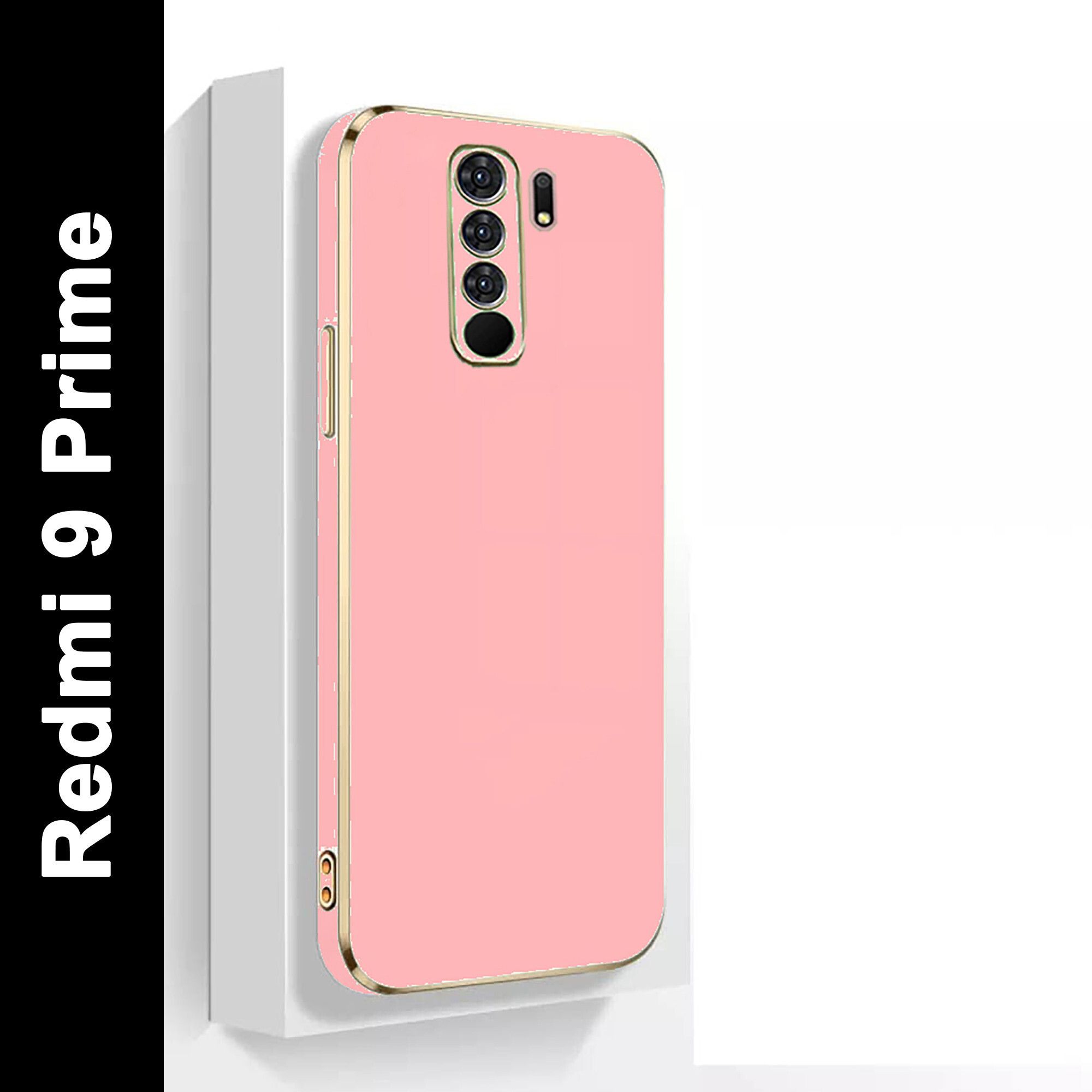 Micvir Back Cover for Redmi 9 Prime (Pink, Silicon, Pack of: 1)
