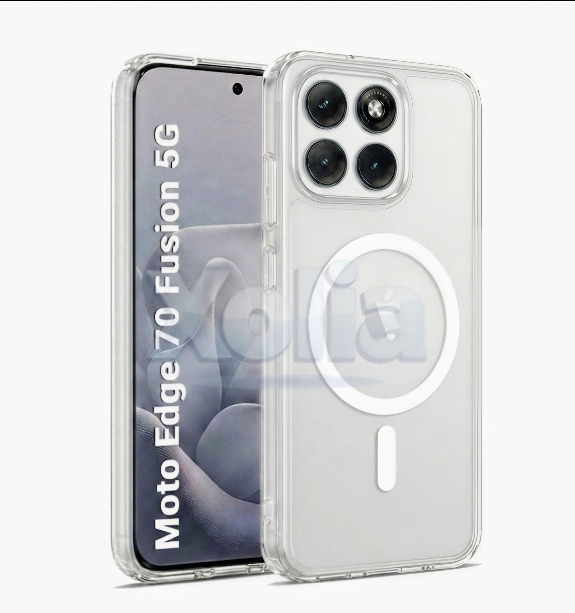 Xolia Back Cover for MOTOROLA Edge 70 Fusion 5G (White, Shock Proof, Polycarbonate, Silicon, Pack of: 1)