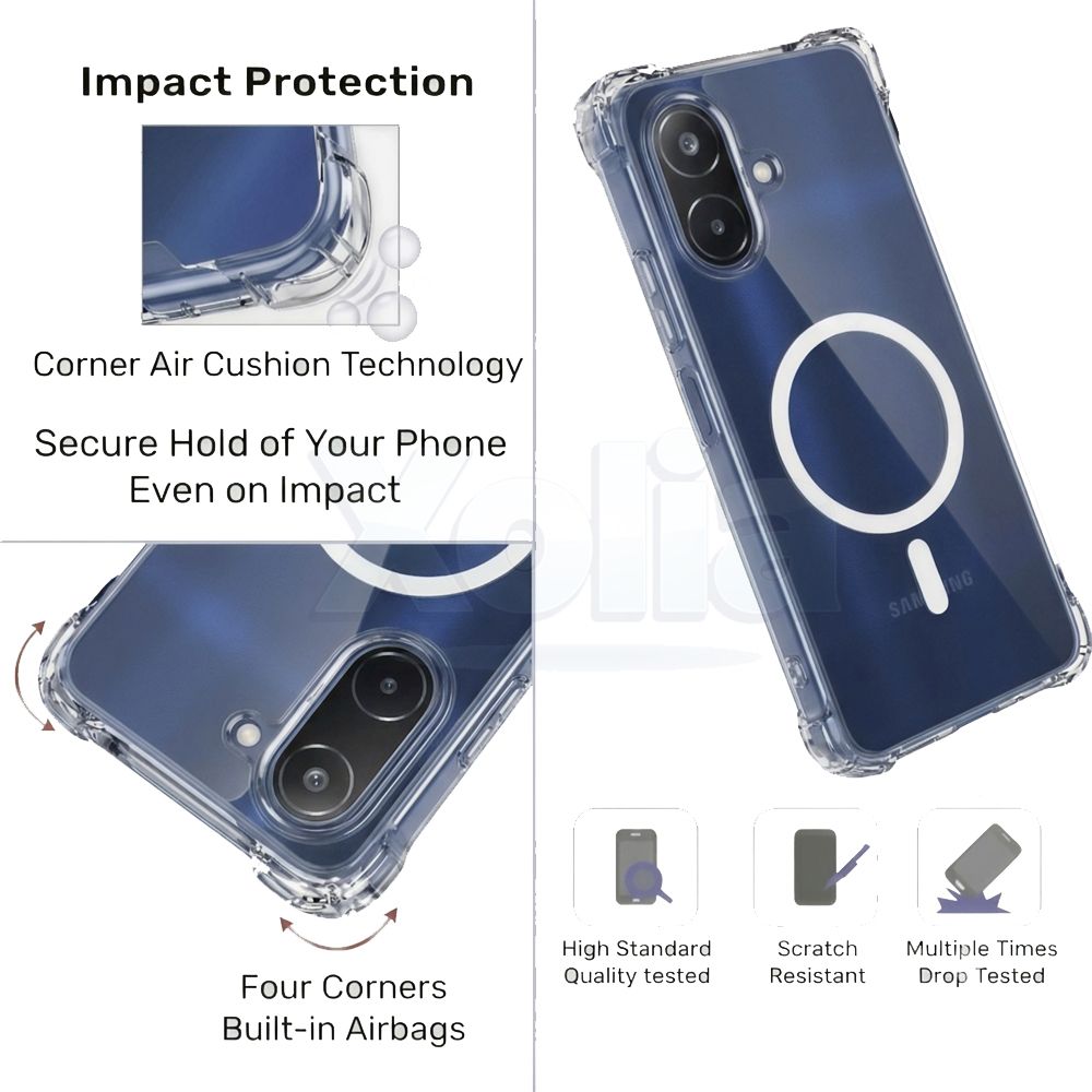 Xolia Back Cover for SAMSUNG Galaxy F08 5G (Transparent, Shock Proof, Polycarbonate, Silicon, Pack of: 1) — image 3 of 4