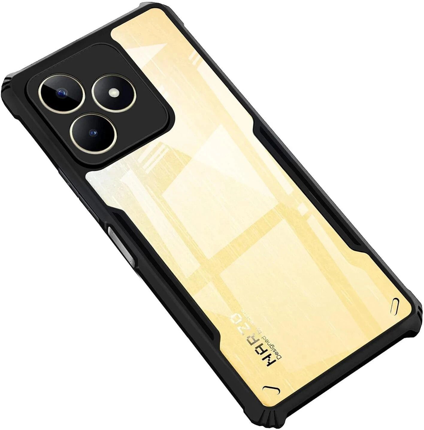 Micvir Back Cover for Realme C53 (Black, Shock Proof, Polycarbonate, Pack of: 1)