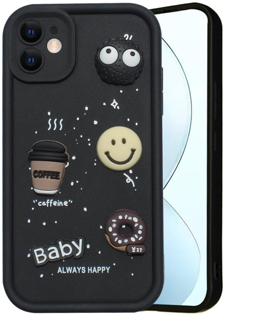 Micvir Back Cover for Apple iPhone 11 (Black, Silicon, Pack of: 1)