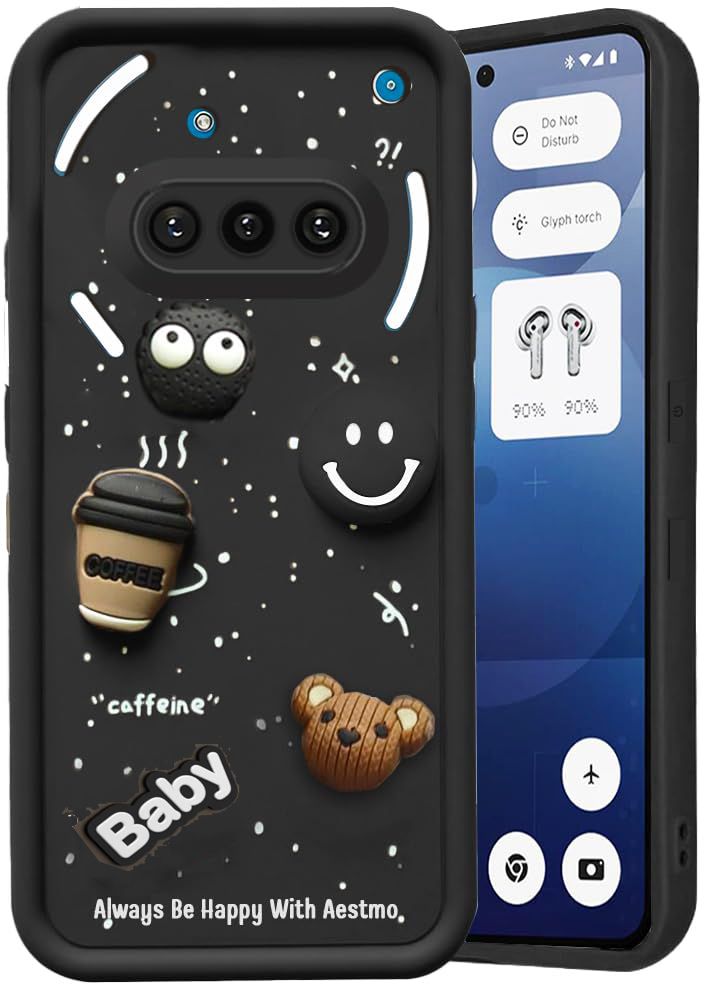 Micvir Back Cover for Nothing Phone (3a) (Black, Silicon, Pack of: 1) — image 1 of 1