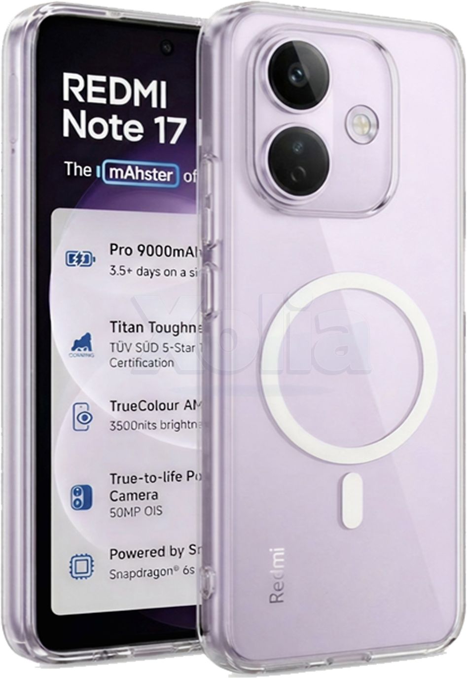 Xolia Back Cover for Redmi Note 17 Pro 5G (Transparent, Shock Proof, Polycarbonate, Pack of: 1)