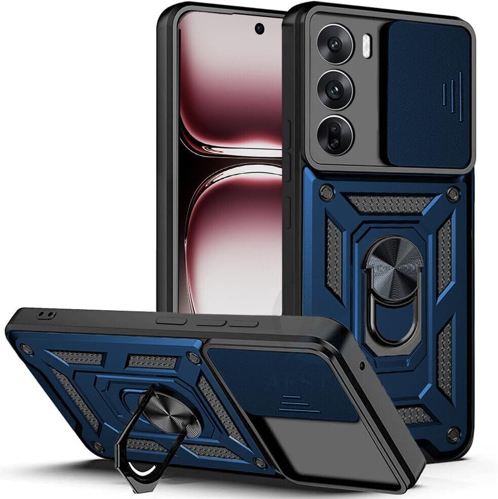 Micvir Back Cover for Oppo Reno 12 Pro 5G (Blue, Shock Proof, Pack of: 1)