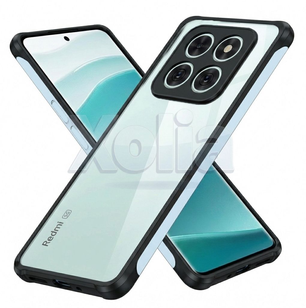 Xolia Back Cover for Redmi Note 14 Pro+ Plus 5G (Black, Plastic, Pack of: 1)