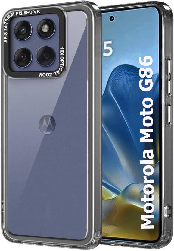 Micvir Back Cover for Motorola Moto G86 5G (Black, Shock Proof, Polycarbonate, Pack of: 1)