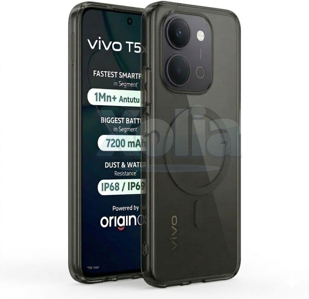 Xolia Anti Yellow Back Cover for Vivo T5x 5G (Black, Anti-Yellow, Polycarbonate, Pack of: 1)