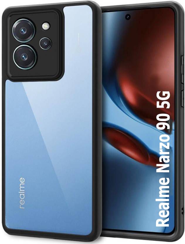 Xolia Back Cover for Realme Narzo 90 5G (Transparent, Black, Shock Proof, Pack of: 1) — image 1 of 1