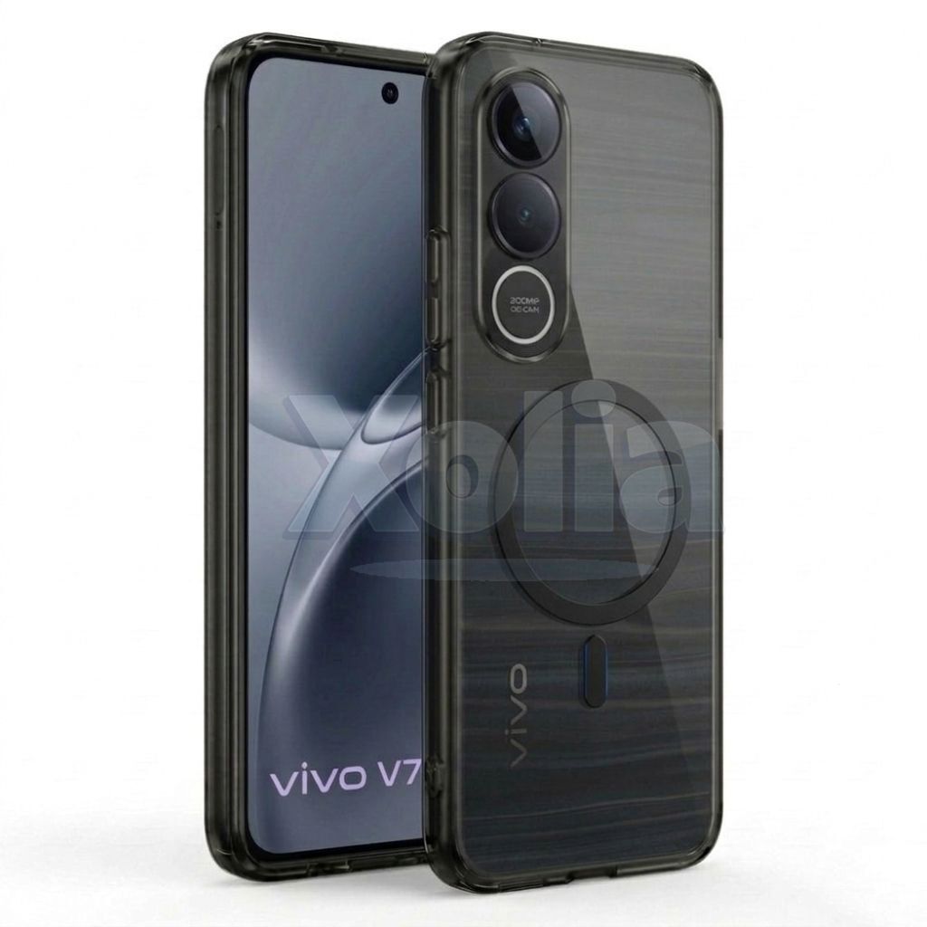 Xolia Anti Yellow Back Cover for Vivo V70 FE 5G (Black, Anti-Yellow, Polycarbonate, Pack of: 1)