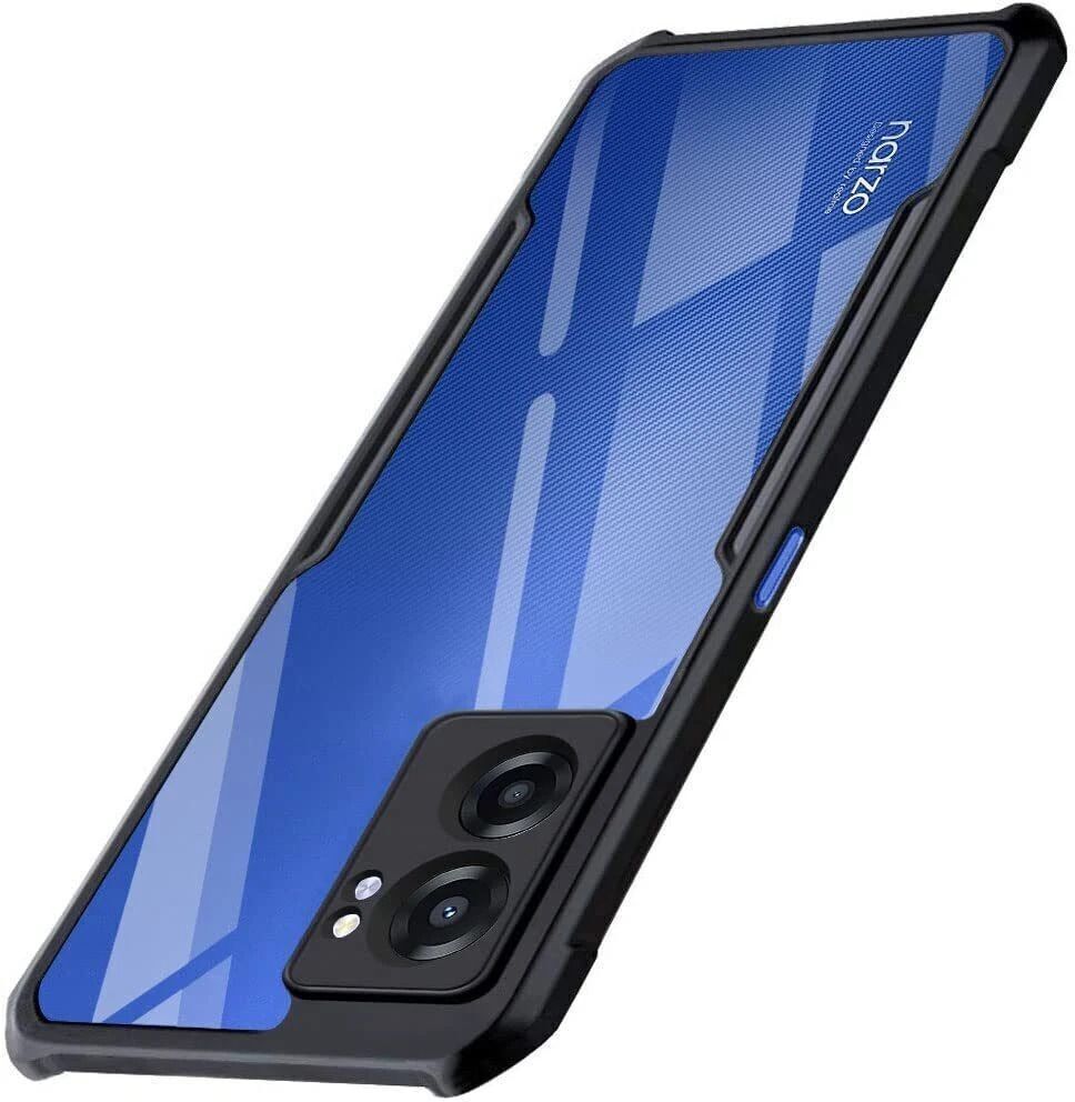 Micvir Back Cover for Realme Narzo 50 5G (Transparent, Black, Shock Proof, Polycarbonate, Pack of: 1)