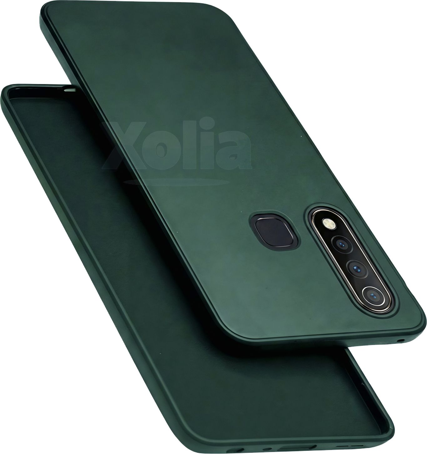 Xolia Back Cover for Vivo Y19 4G (Green, Dual Protection, Silicon, Pack of: 1) — image 1 of 1