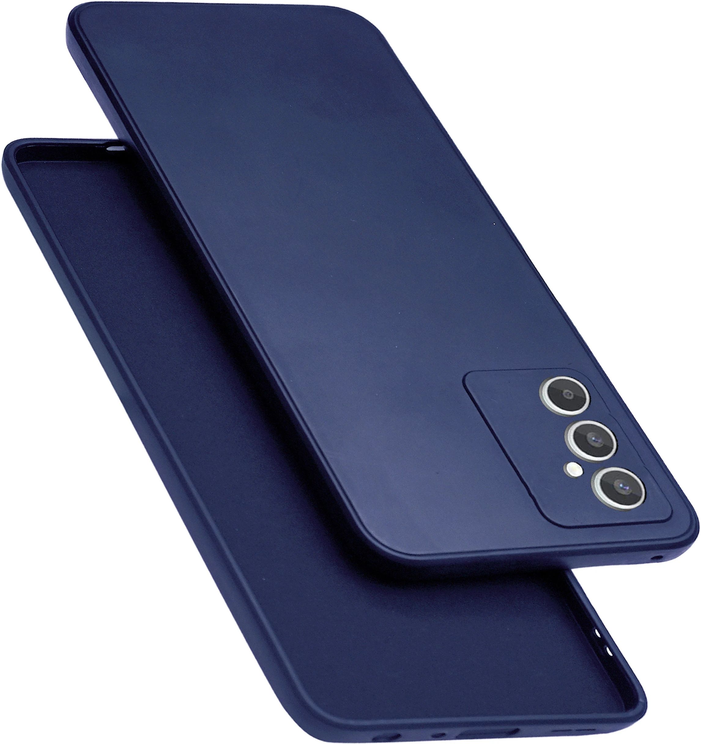 Micvir Back Cover for Samsung Galaxy A34 5G (Blue, Dual Protection, Silicon, Pack of: 1)