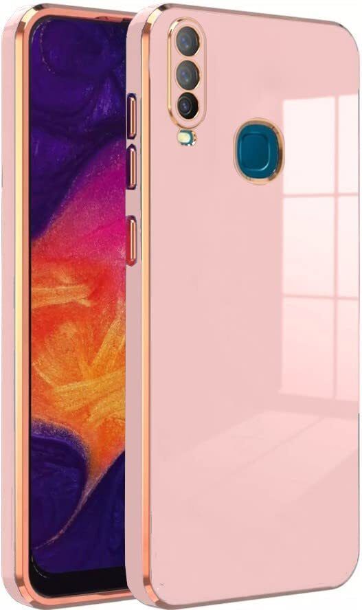Micvir Back Cover for Vivo Y17 (Pink, Silicon, Pack of: 1)