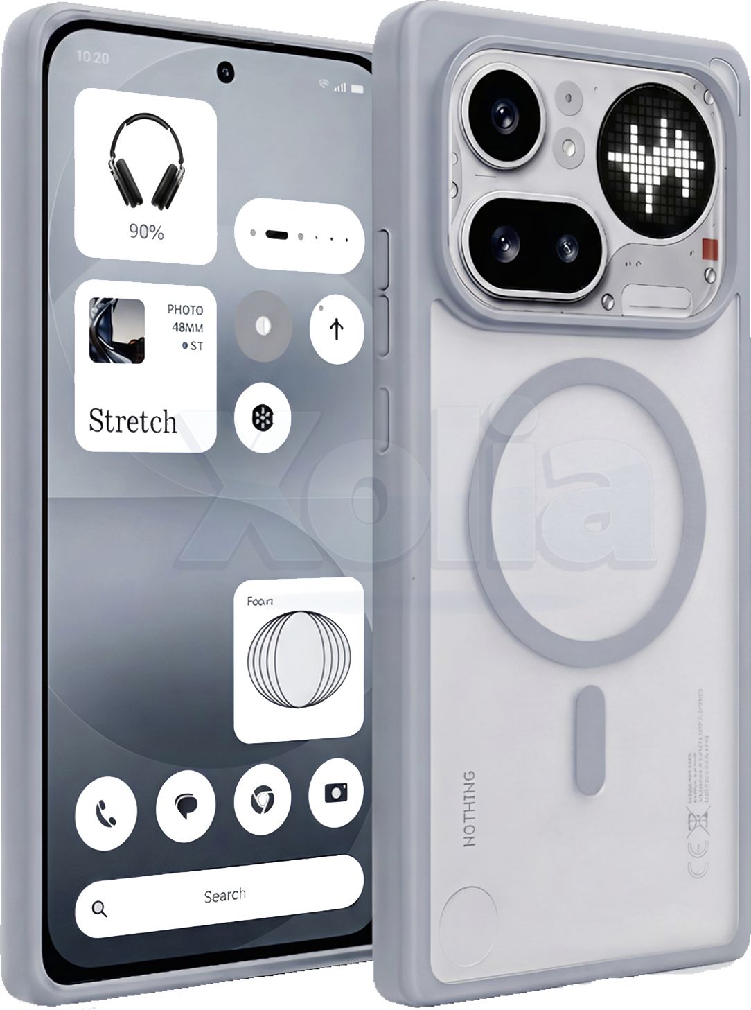 Xolia Back Cover for Nothing Phone 4a Pro 5G (Grey, Shock Proof, Polycarbonate, Silicon, Pack of: 1)