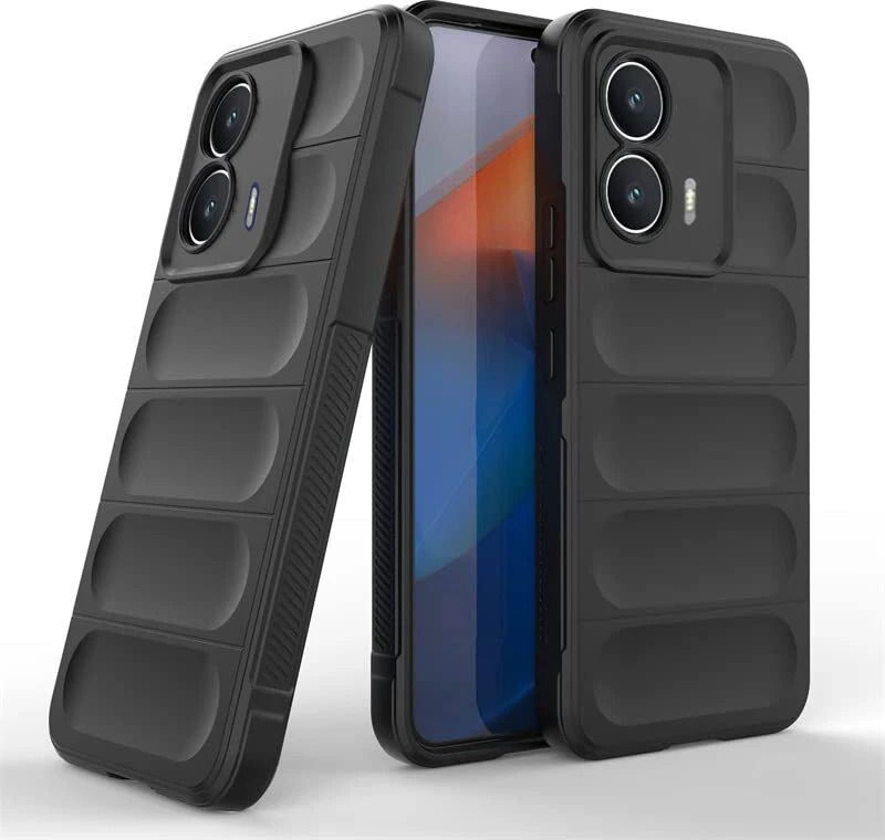 Micvir Back Cover for MOTO g73 5G (Black, 3D Case, Silicon, Pack of: 1)