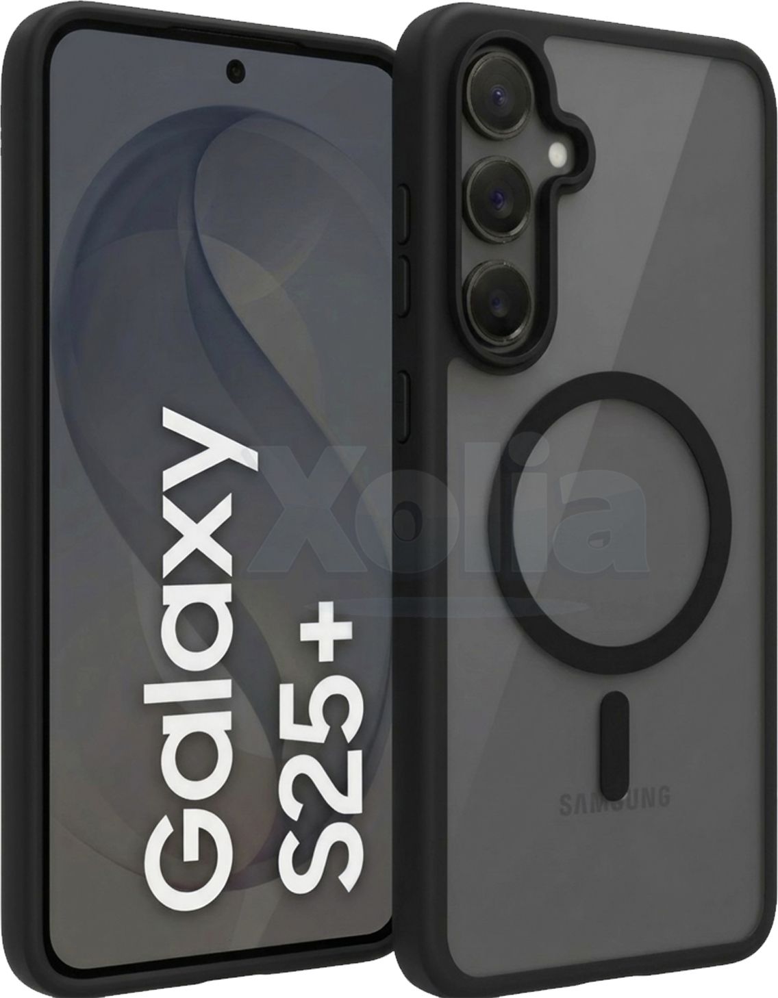 Xolia Back Cover for Samsung Galaxy S25 Plus 5G (Black, Shock Proof, Polycarbonate, Silicon, Pack of: 1)