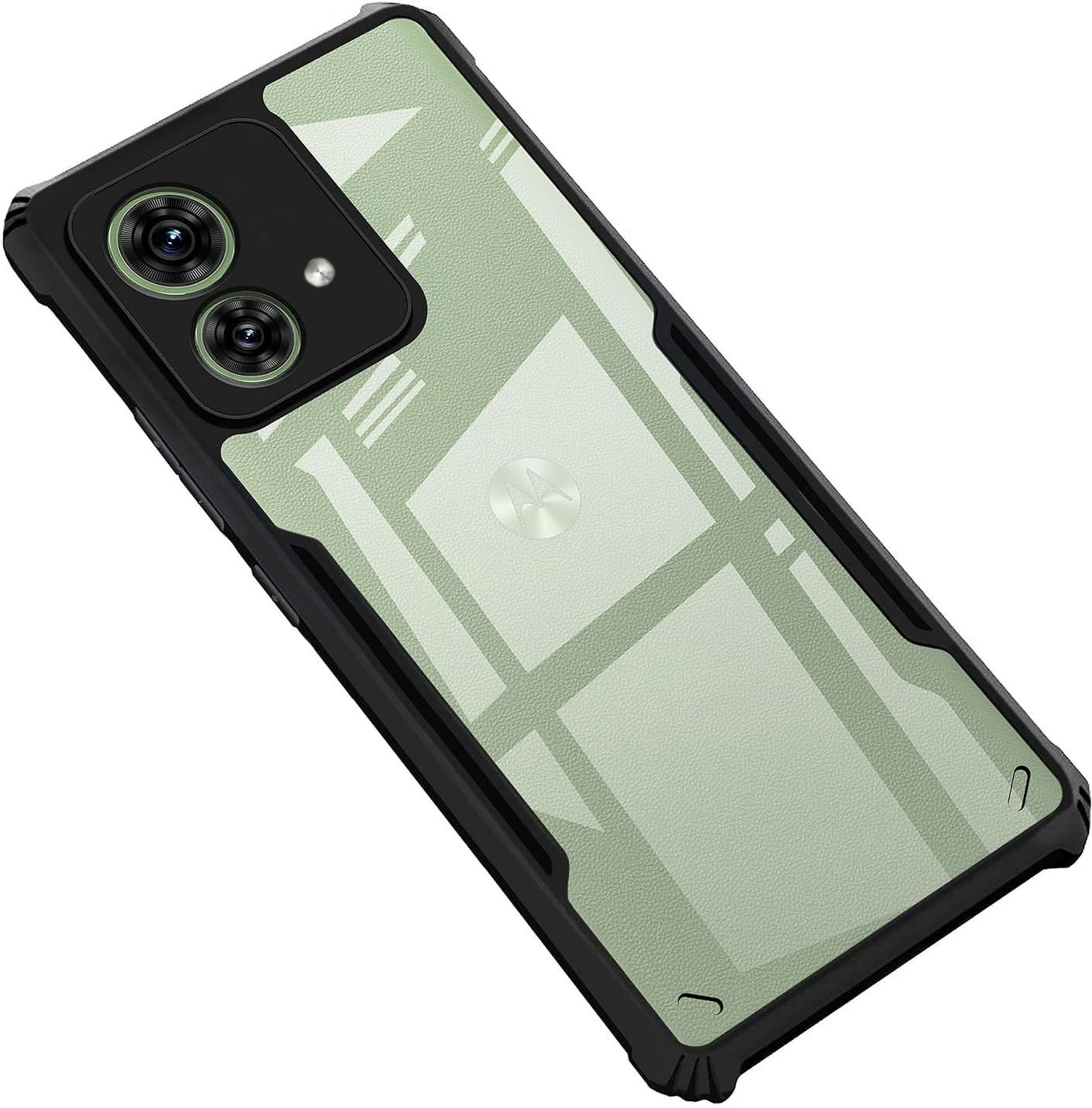 Micvir Back Cover for MOTOROLA Edge 40 Neo (Transparent, Black, Shock Proof, Polycarbonate, Pack of: 1)