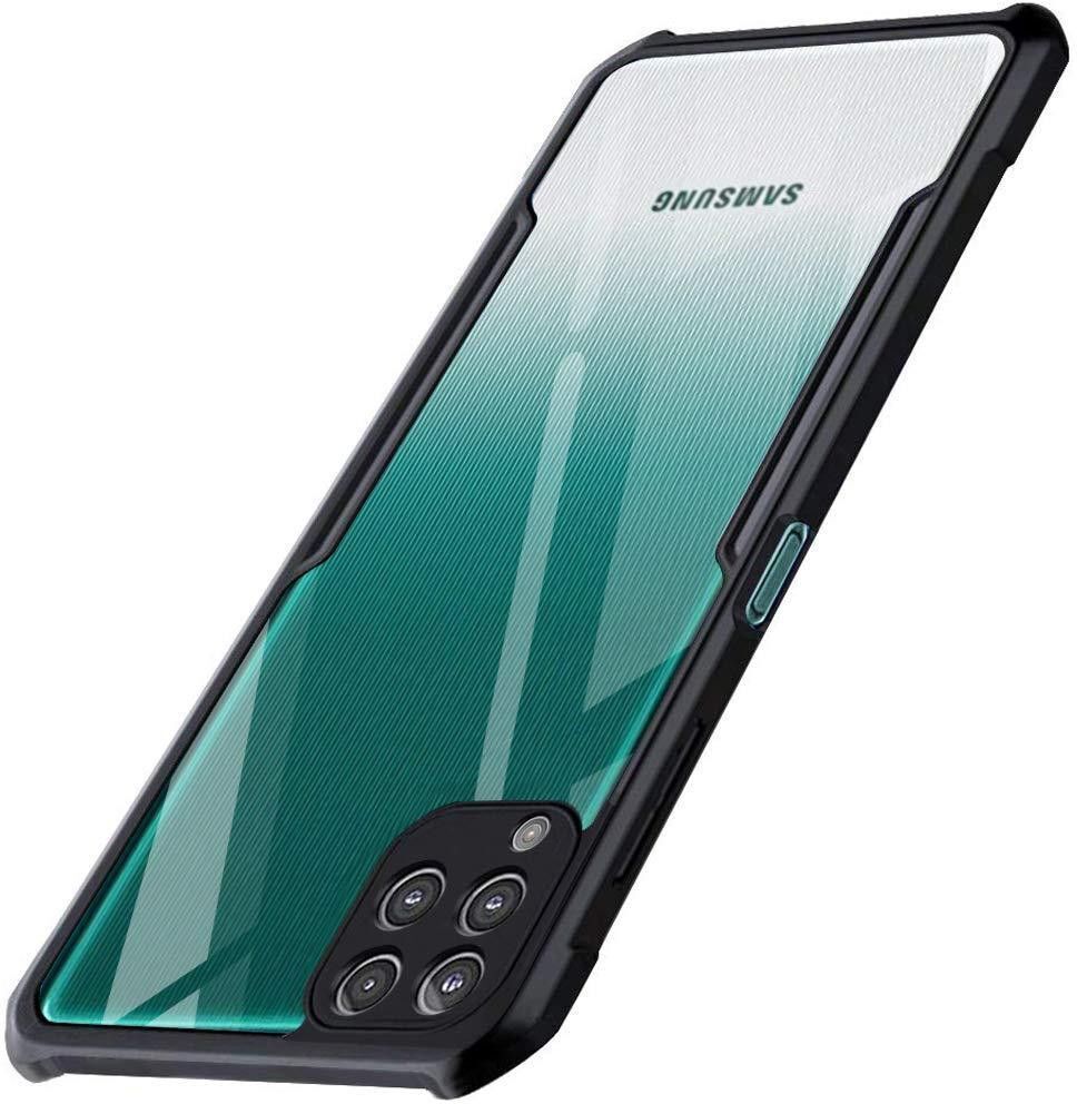 Micvir Back Cover for Samsung Galaxy F62, Samsung Galaxy M62 (Transparent, Black, Shock Proof, Polycarbonate, Pack of: 1)