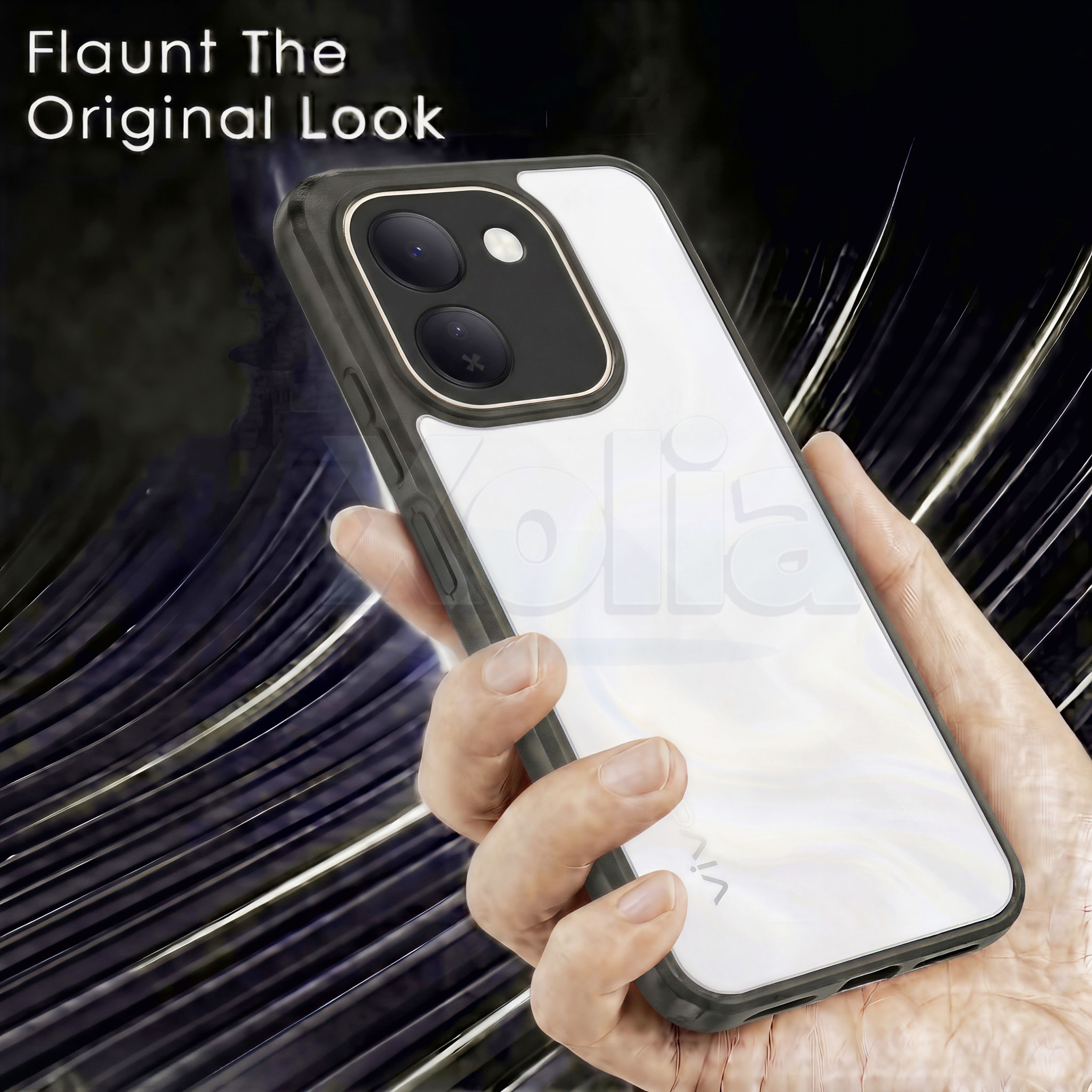 Xolia Back Cover for vivo S2 FE 5G (Transparent, Black, Shock Proof, Plastic, Silicon, Pack of: 1) — image 4 of 4