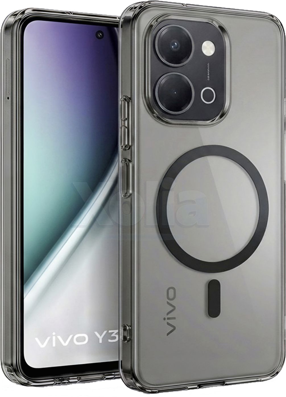 Xolia Back Cover for vivo Y31t 5G (Black, Shock Proof, Polycarbonate, Pack of: 1)