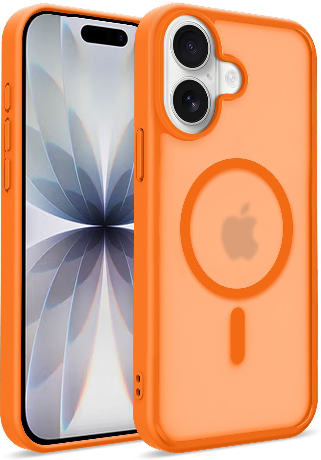 Xolia Back Cover for Apple iPhone 16 (Orange, Shock Proof, Polycarbonate, Silicon, Pack of: 1)