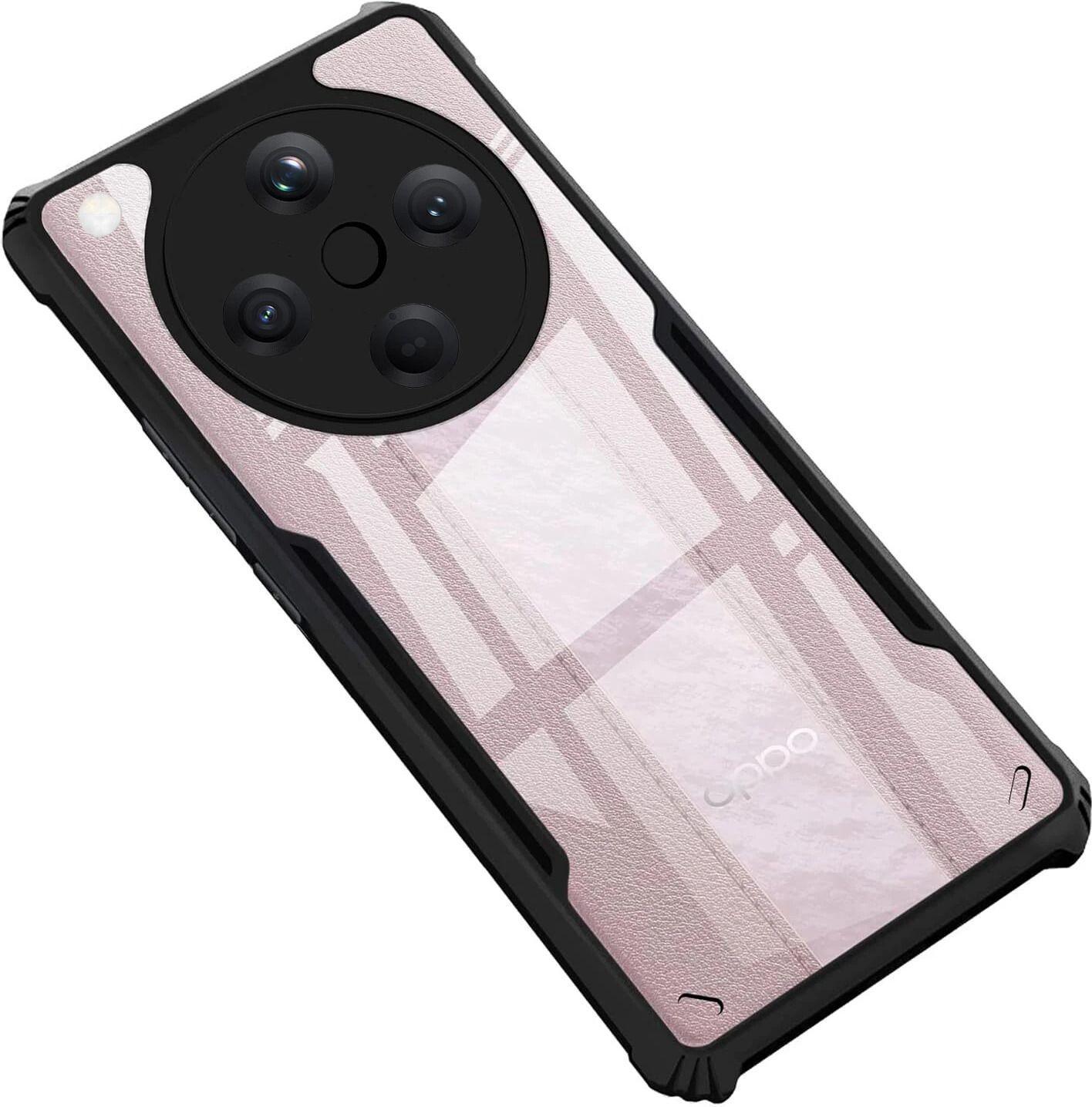 Micvir Back Cover for OPPO Find X8 5G (Transparent, Black, Shock Proof, Polycarbonate, Pack of: 1)