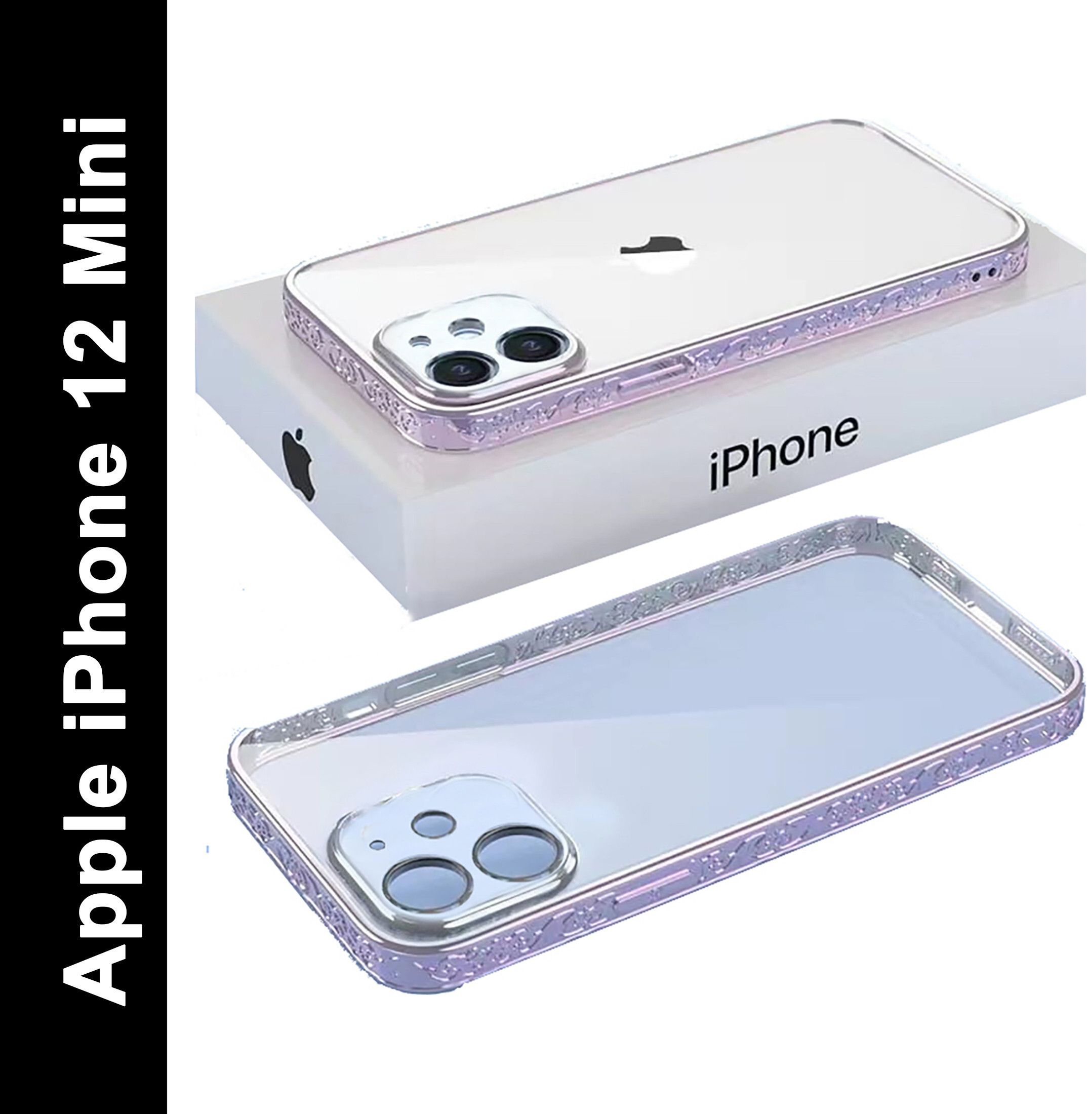 Micvir Back Cover for Apple iPhone 12 Mini (Purple, Silicon, Pack of: 1)