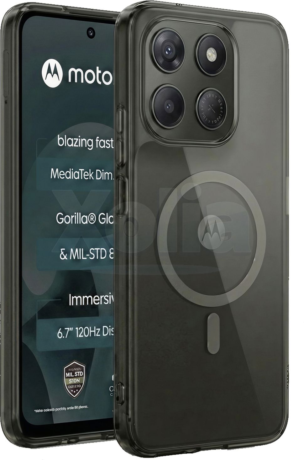 Xolia Anti Yellow Back Cover for Motorola G37 5G (Black, Anti-Yellow, Polycarbonate, Pack of: 1)