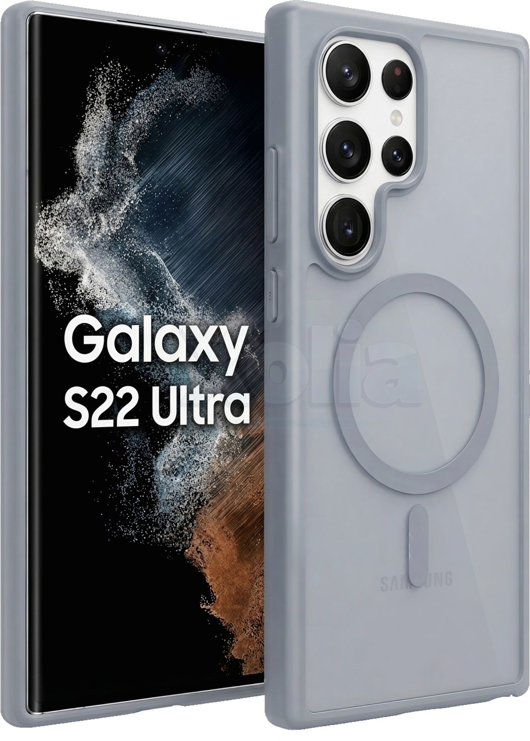 Xolia Back Cover for Samsung Galaxy S22 Ultra 5G (Grey, Shock Proof, Polycarbonate, Silicon, Pack of: 1)