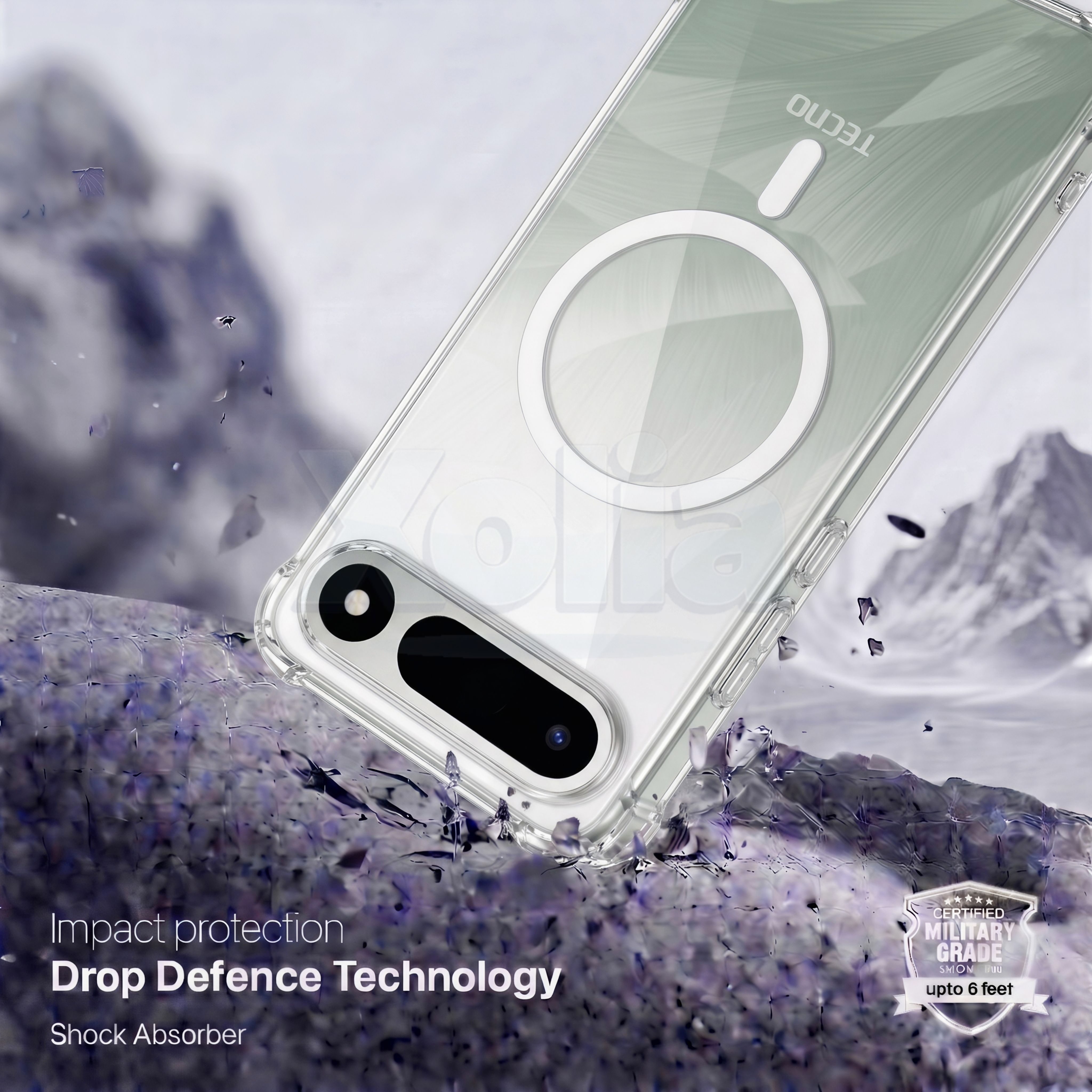 Xolia Back Cover for Tecno POP X 5G (Transparent, Shock Proof, Polycarbonate, Silicon, Pack of: 1) — image 2 of 4