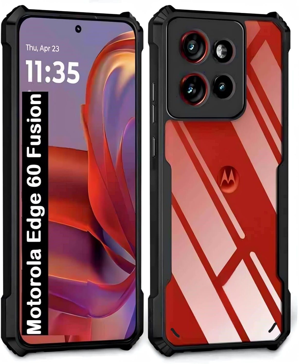 Black Border - Transparent Back iPaky Mobile Back Cover Case