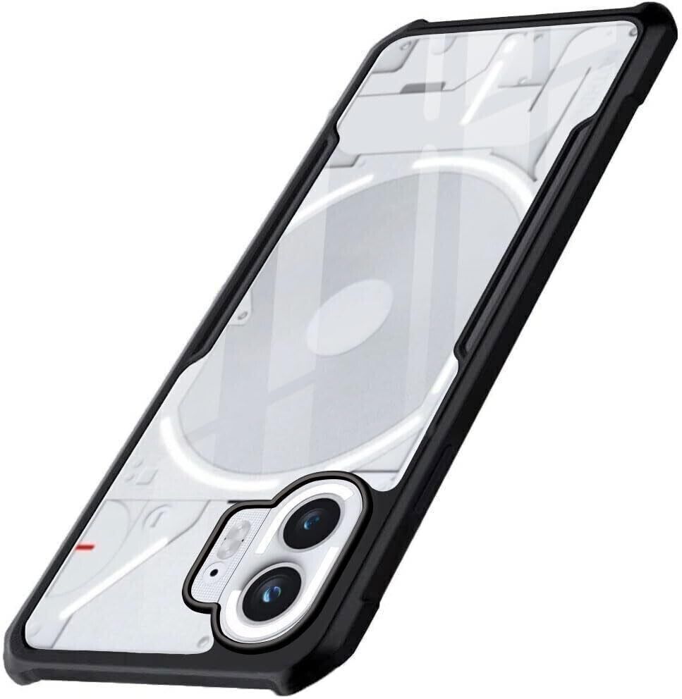 Micvir Back Cover for Nothing Phone (2) (Transparent, Black, Shock Proof, Polycarbonate, Pack of: 1)