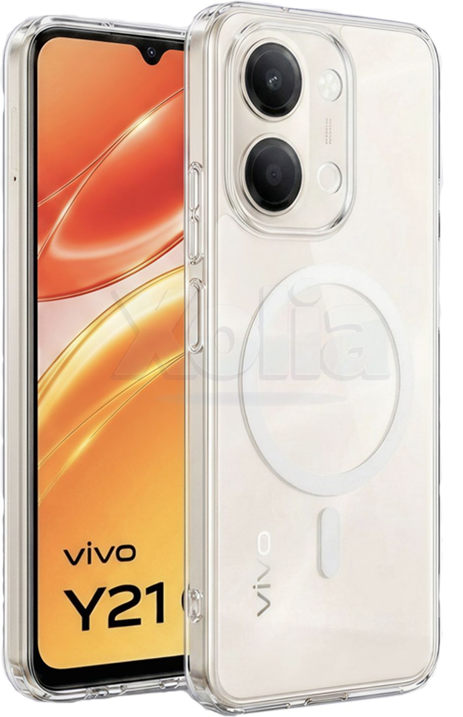 Xolia Anti Yellow Back Cover for Vivo Y21 5G (Transparent, Anti-Yellow, Polycarbonate, Pack of: 1)