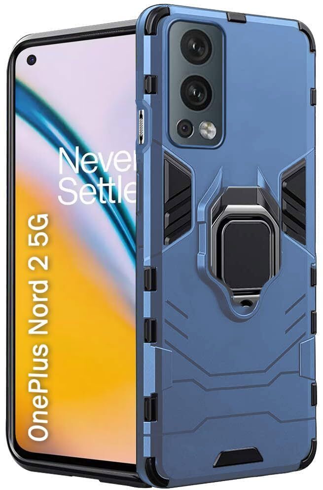 Micvir Back Cover for OnePlus Nord 2 5G (Transparent, Blue, Shock Proof, Pack of: 1)