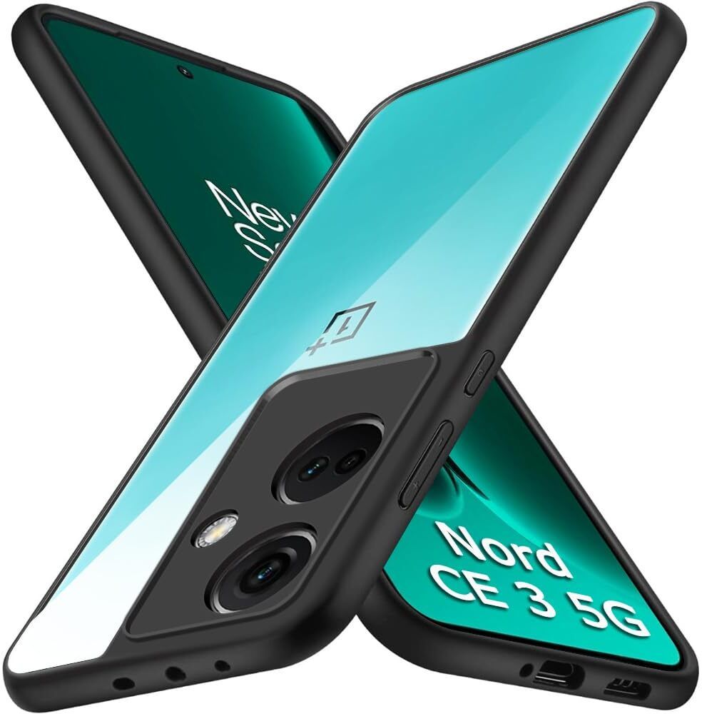 Micvir Back Cover for OnePlus Nord CE 3 5G (Transparent, Black, Shock Proof, Plastic, Silicon, Pack of: 1)