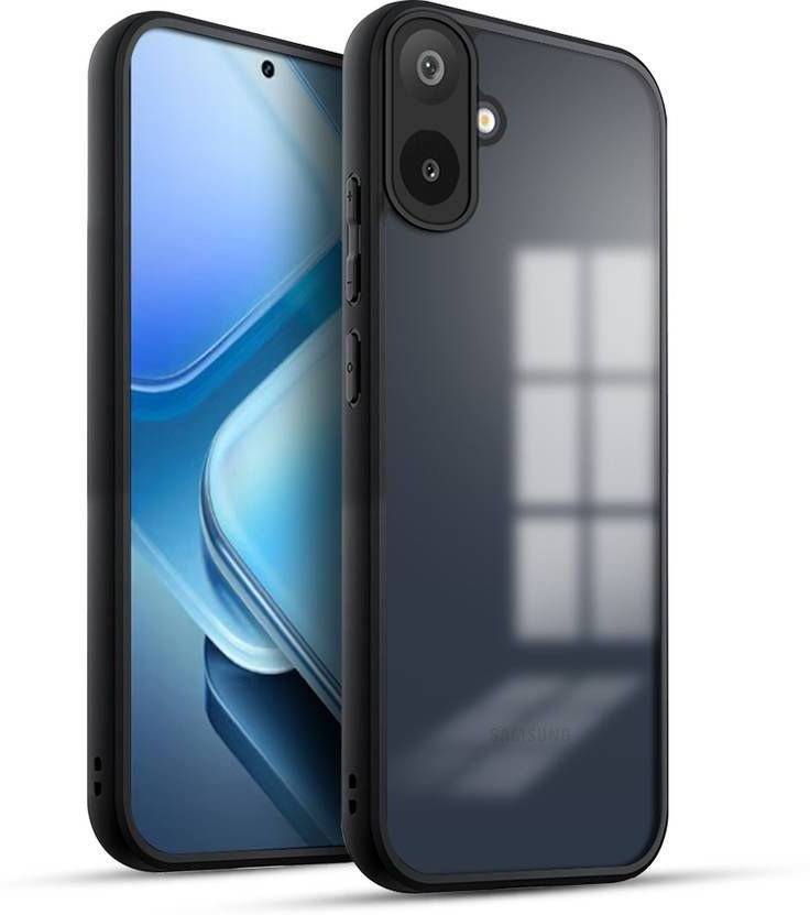 Micvir Back Cover for SAMSUNG Galaxy F07 5G (Transparent, Black, Shock Proof, Plastic, Silicon, Pack of: 1)